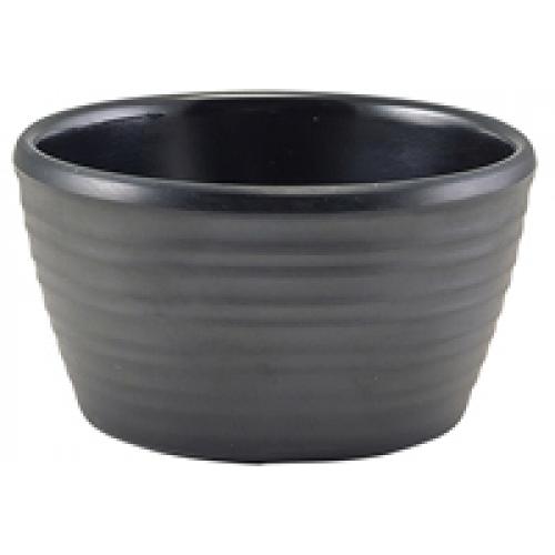 Ramekin - Rippled - Melamine - Matt Black - 6cl (2oz)