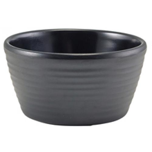 Ramekin - Rippled - Melamine - Matt Black - 7cl (2.5oz)