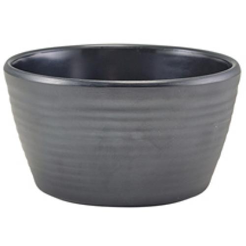 Ramekin - Rippled - Melamine - Matt Black - 11cl (4oz)