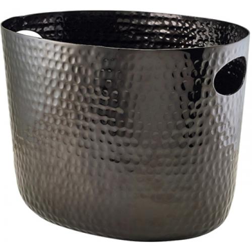 Wine & Champagne Bucket - Dimple Hammered Finish - Aluminium - Black - 30.5cm (12&quot;)