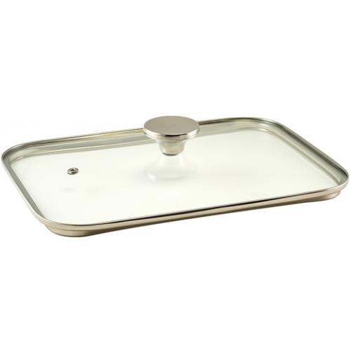 Lid - Oblong - For Cast Aluminium Roaster - Glass - 30cm (11.8&quot;)