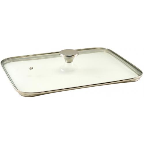 Lid - Oblong - For Cast Aluminium Roaster - Glass - 35.5cm (14&quot;)