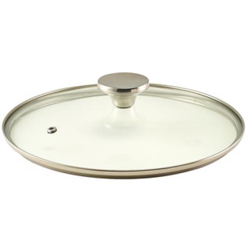 Lid - Round - For Cast Aluminium Casserole - Glass - 24cm (9.5&quot;)