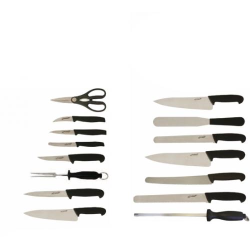 Knife Set + Case - 15 Piece - Black