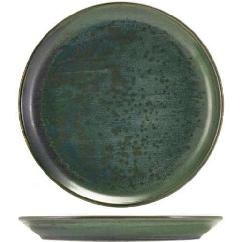 Coupe Plate - Terra Porcelain - Aqua Green - 24cm (9.5&quot;)