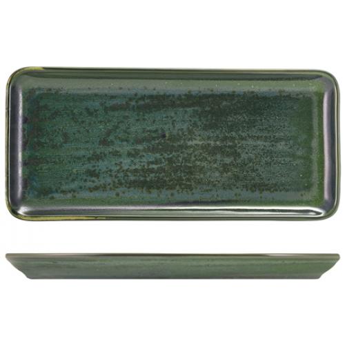 Plate - Narrow Rectangular - Terra Porcelain - Aqua Green - 30cm (11.8&quot;)