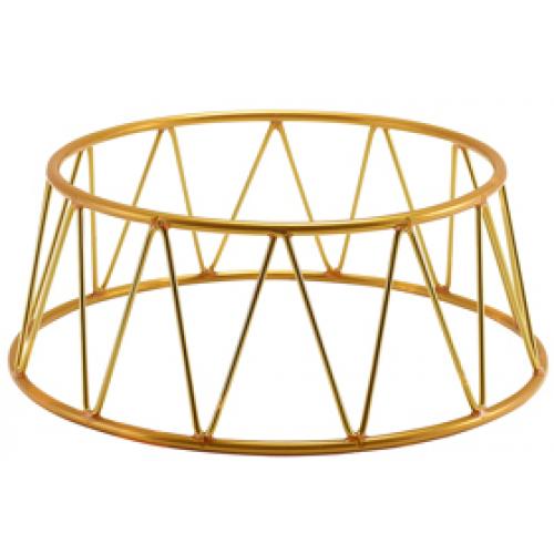 Crown Buffet Riser - Anti-Slip Coated - Round - Gold - 10cm (4&quot;)