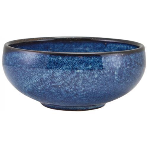 Round &#39;Belly&#39; Bowl - Terra Porcelain - Aqua Blue - 14.5cm (5.75&quot;) - 60cl (21oz)