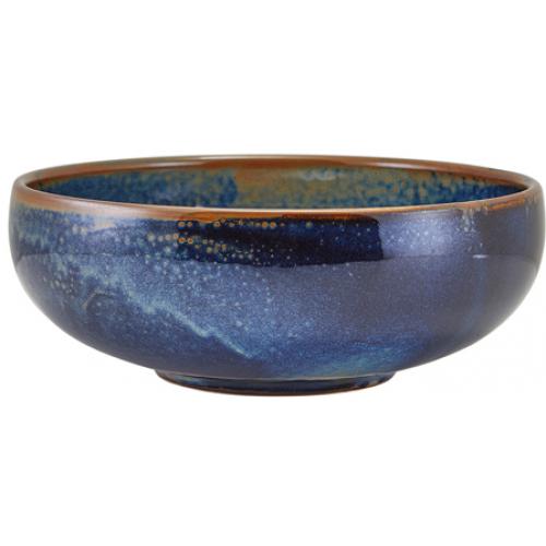 Round &#39;Belly&#39; Bowl - Terra Porcelain - Aqua Blue - 20cm (7.75&quot;) - 1.4L (49.25oz)
