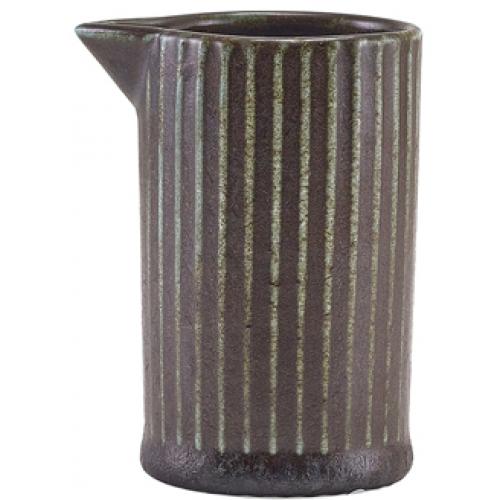 Cream or Milk Jug - Fluted - Terra Porcelain - Black - 10cl (3.5oz)
