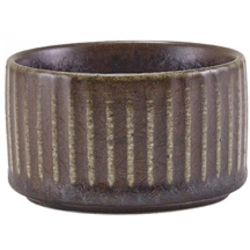 Ramekin - Fluted - Terra Porcelain - Black - 7cl (2.5oz)