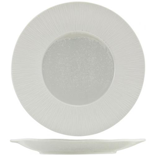 Winged Plate - Incise Porcelain - Lucine - 31cm (12.25&quot;)