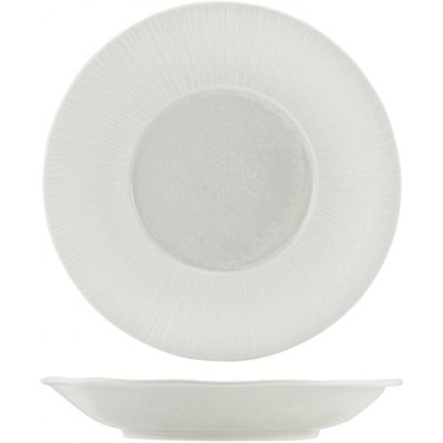 Winged Plate - Deep - Incise Porcelain - Lucine - 26cm (10.25&quot;)