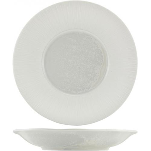 Winged Plate - Deep - Incise Porcelain - Lucine - 30cm (11.75&quot;)