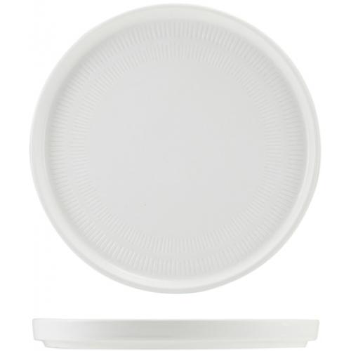 Presentation Plate - Low Profile - Incise Porcelain - Solara - 20cm (7.75&quot;)