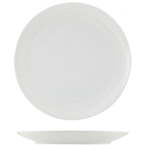 Coupe Plate - Incise Porcelain - Solara - 20cm (7.75&quot;)
