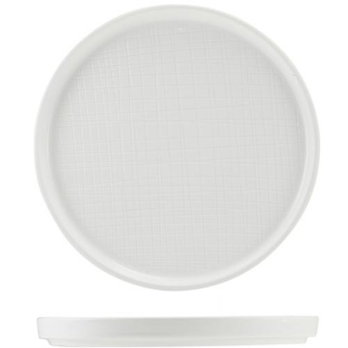 Presentation Plate - Low Profile - Incise Porcelain - Lavara - 20cm (7.75&quot;)