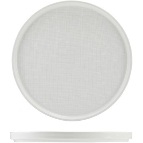 Presentation Plate - Low Profile - Incise Porcelain - Lavara - 25cm (9.75&quot;)