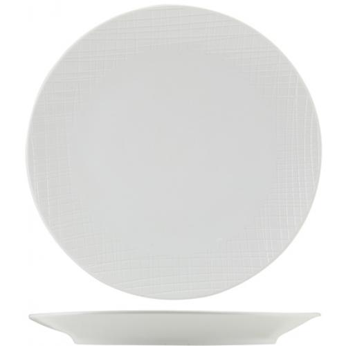 Coupe Plate - Incise Porcelain - Lavara - 28cm (11&quot;)