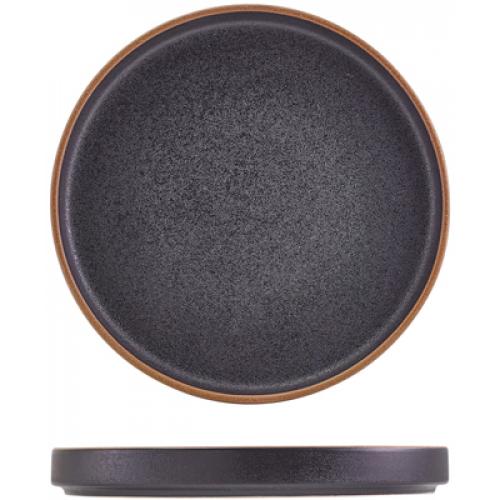 Presentation Plate - Stoneware - Kava - Black - 20cm (7.75&quot;)