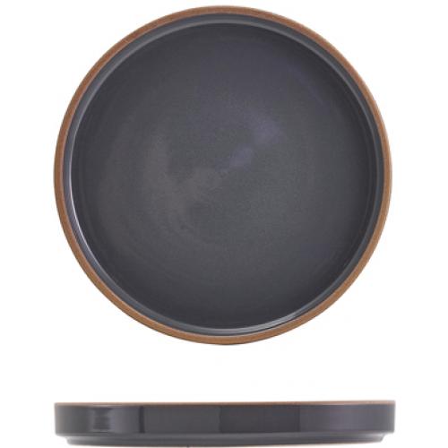 Presentation Plate - Stoneware - Kava - Dark Grey - 18cm (7&quot;)