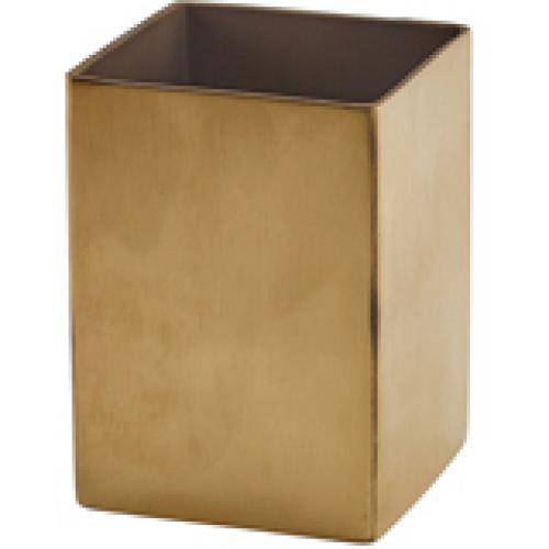 Packet Holder - Square - Stainless Steel - Gold Plated