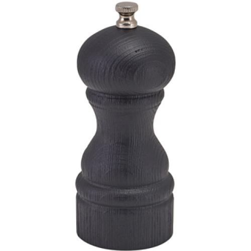 Salt or Pepper Mill - Black - Deep Grain Wood - 13cm (5&quot;)
