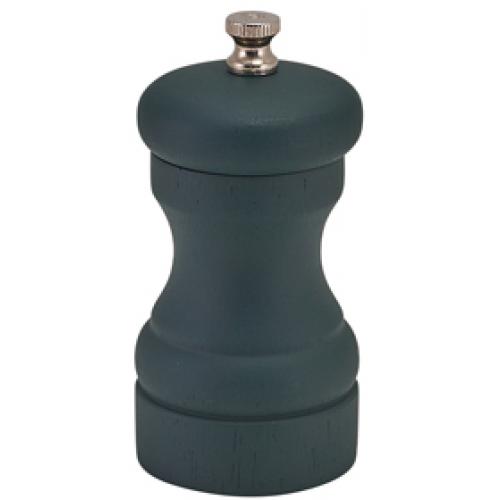 Salt or Pepper Mill - Dark Green - Wood - 10cm (4&quot;)