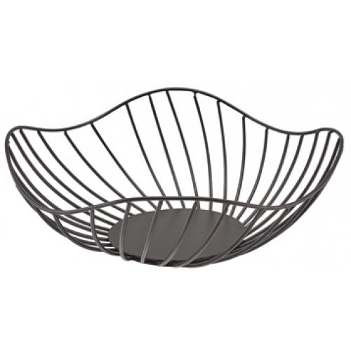 Lotus Leaf Display Basket - Wire - Black - 28.5cm (11.25&quot;) - 10cm Deep