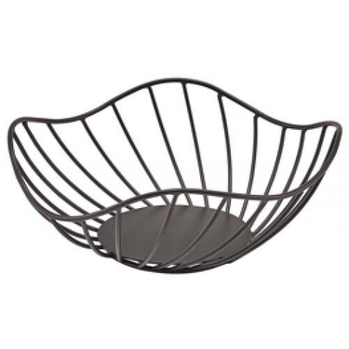 Lotus Leaf Display Basket - Wire - Black - 20cm (8&quot;) - 8cm Deep