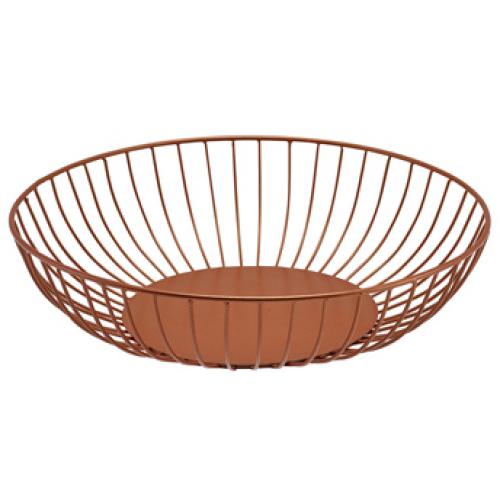 Display Basket - Round - Wire - Copper - 27cm (10.5&quot;) - 7cm Deep