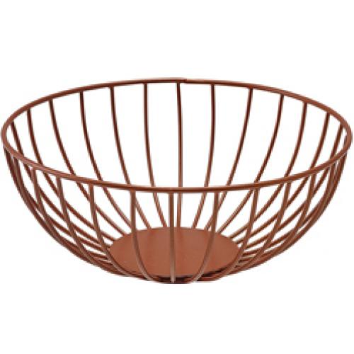 Display Basket - Round - Wire - Copper - 20cm (8&quot;) - 8cm Deep