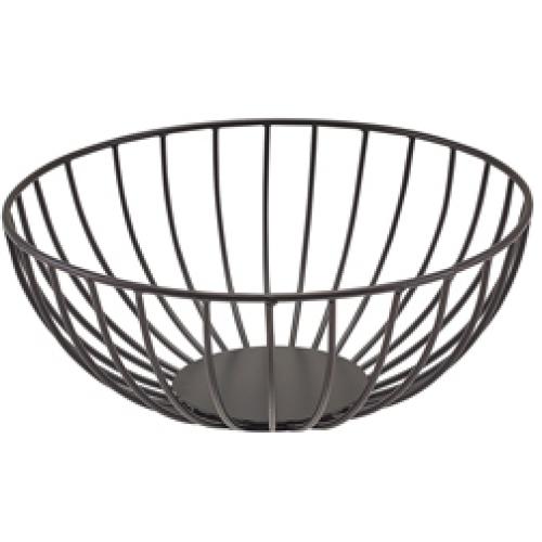 Display Basket - Round - Wire - Gold - 20cm (8&quot;) - 8cm Deep