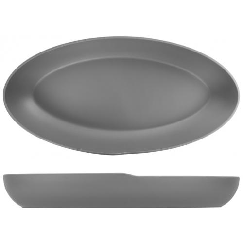 Dish - Oval - Deep - Melamine - Copenhagen - Grey - 55cm (21.75&quot;) - 6L (211oz)