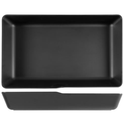 Dish - Rectangular - Deep - Melamine - Copenhagen - Black - GN 1/1 - 9L (317oz)