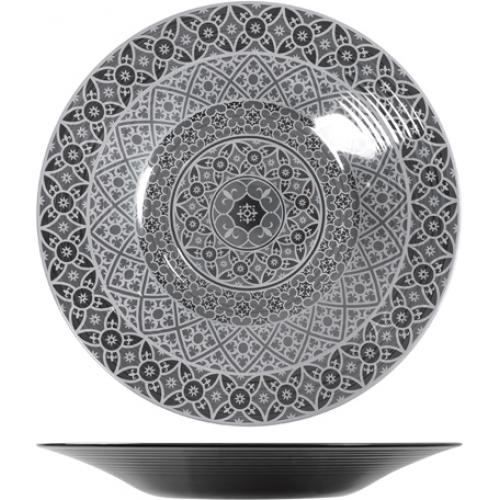 Round Bowl - Melamine - Marrakesh - Black - 48cm (19&quot;) - 6.5L (229oz)
