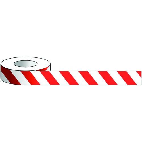 Floor Or Wall Tape - Self Adhesive - Red & White - 5cm (2&quot;)