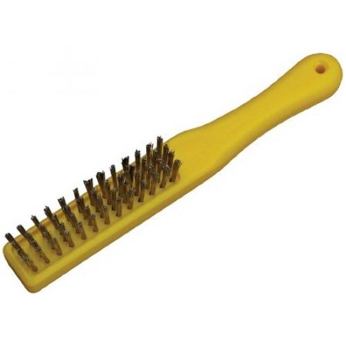 Wire Brush - Stainless Steel - Yellow