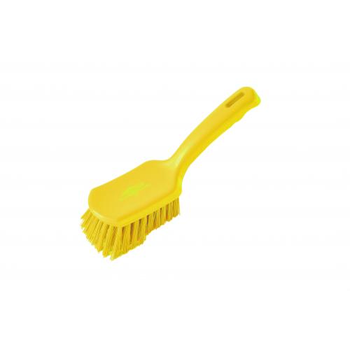 Churn Brush - Short Handled - Medium Stiff - Yellow - 25.4cm (10&quot;)