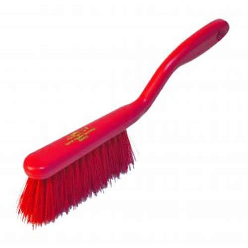 Hand Brush - Polyester Bristle - Medium Stiff - Professional - Red - 31.7cm (12.5&quot;)