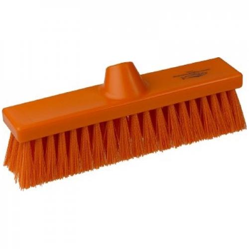 Flat Sweeping Broom Head - Medium - Premier - Orange - 28cm (11&quot;)