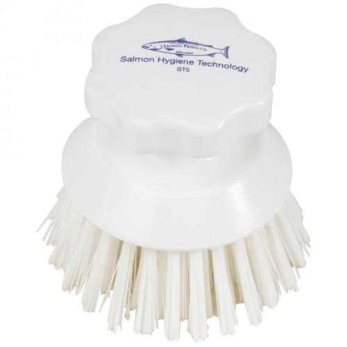 Round Scrubbing Brush - White - 11.5cm (4.5&quot;)