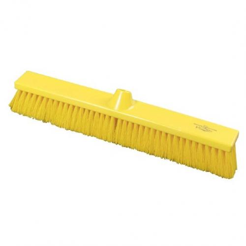 Flat Sweeping Broom Head - Stiff - Premier - Yellow - 50cm (19.7&quot;)