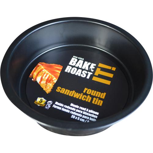 Sandwich Tin - Fixed Base - Non Stick - Stainless Steel - 20cm (8&quot;)