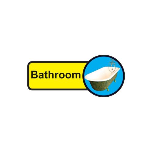Bathroom - Dementia Sign - Self Adhesive - 8cm (19&quot;)