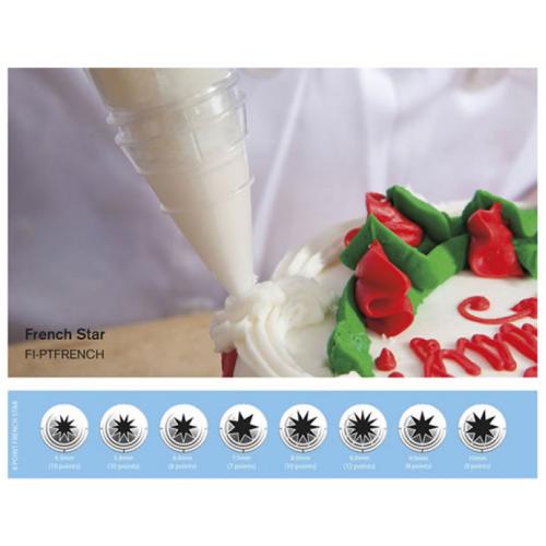 Decorating Tip Kit - French Star - 8 Sizes - Nozzles Only