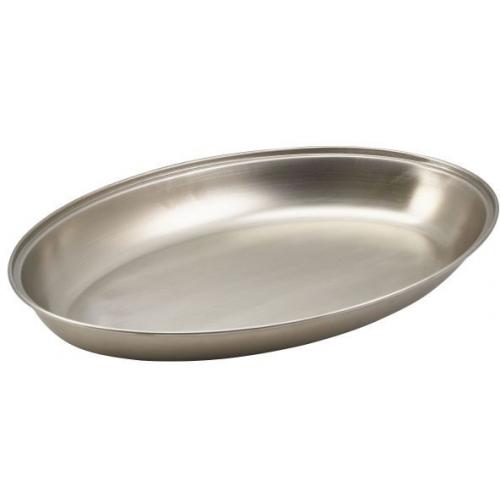 Vegetable Dish - Oval - Stainless Steel - 35cm (14&quot;)