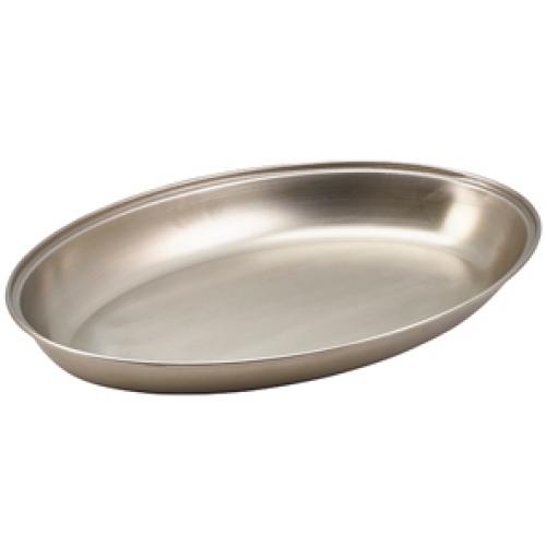 Vegetable Dish - Oval - Stainless Steel - 17.5cm (7&quot;)