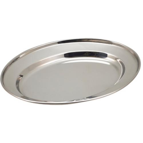 Meat Flat - Oval - 18/0 Stainless Steel - 20cm (8&quot; )