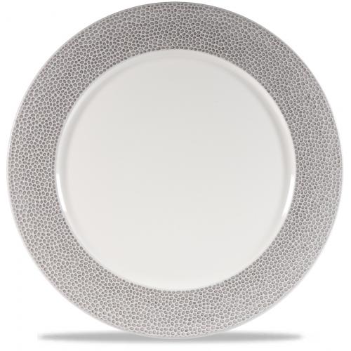 Wide Rimmed Plate - Churchill&#39;s - Isla - Shale Grey - 30.5cm (12&quot;)